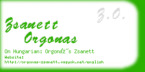 zsanett orgonas business card